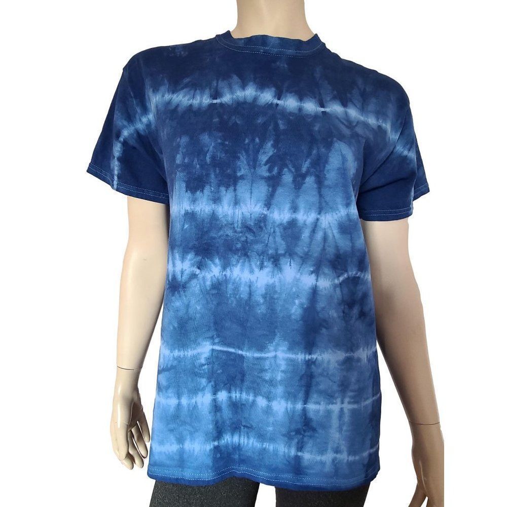 Vibrant Blue Printed Handmade Tie Dye Heavy Cotton